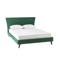 Pleat Bed Queen Emerald