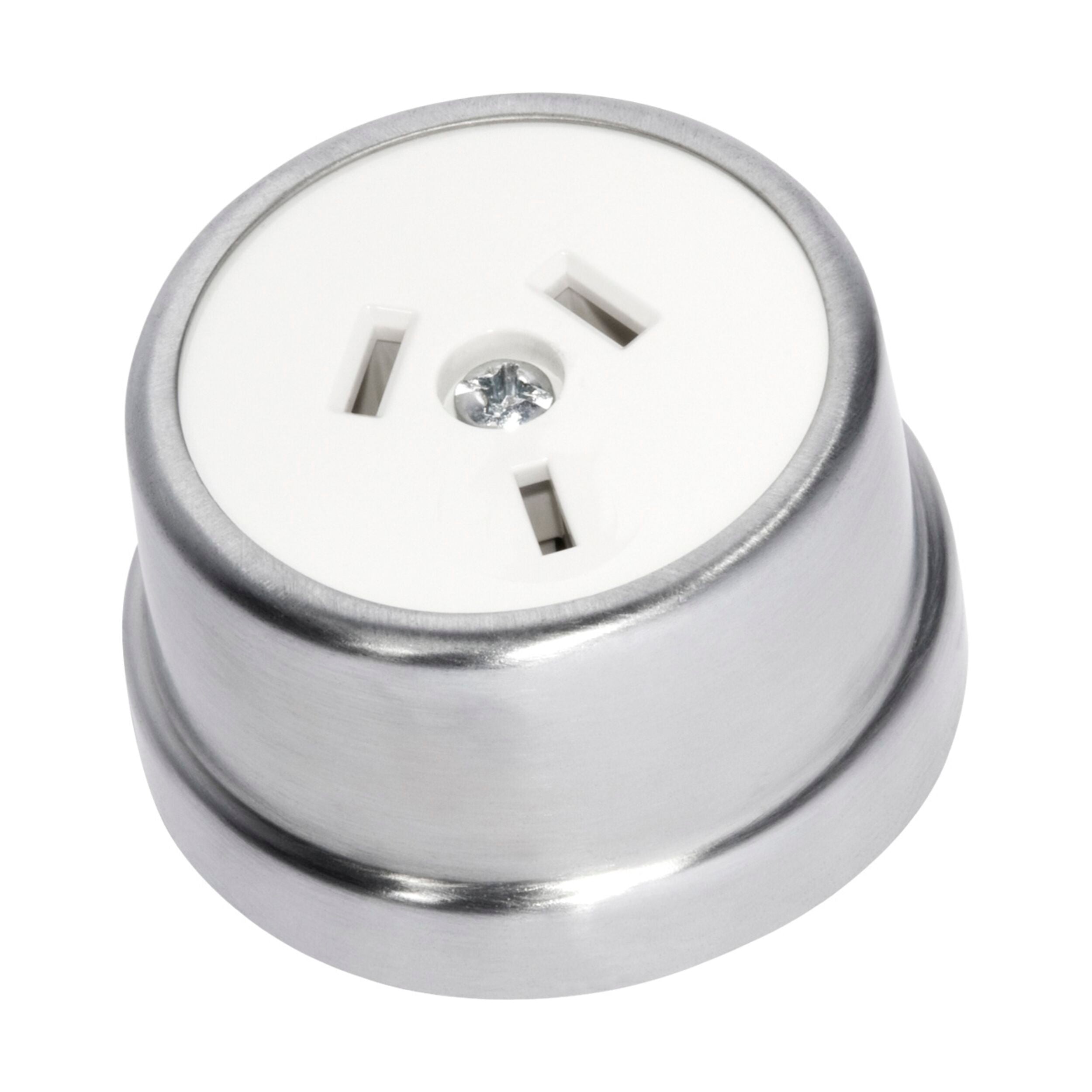 5525 Socket Traditional White Mechanism Satin Chrome D50xP30mm