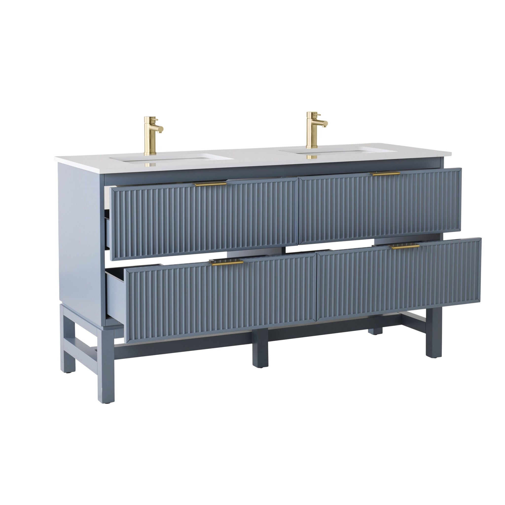 Lennox Double Vanity Slate Blue 1550mm