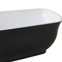 Messina Bath 1700mm Matte Black