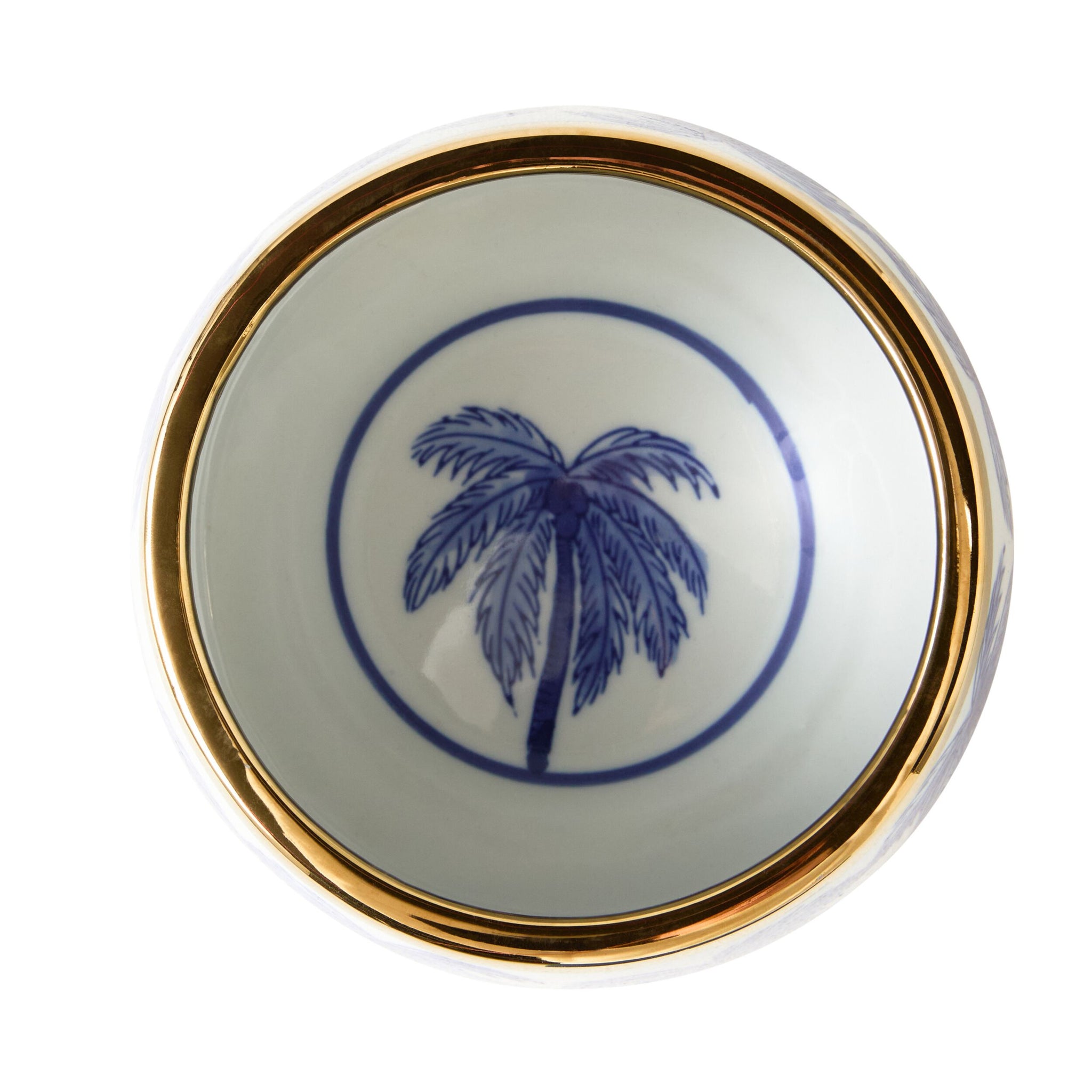 Celadon Sapphire Palm Pet Bowl 15.5cm