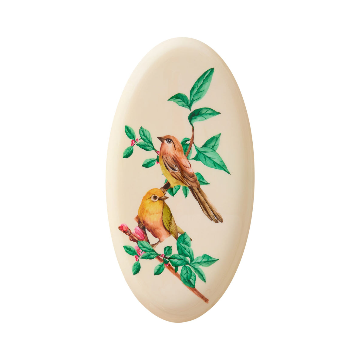 Folk Garden Oval Tray Cream