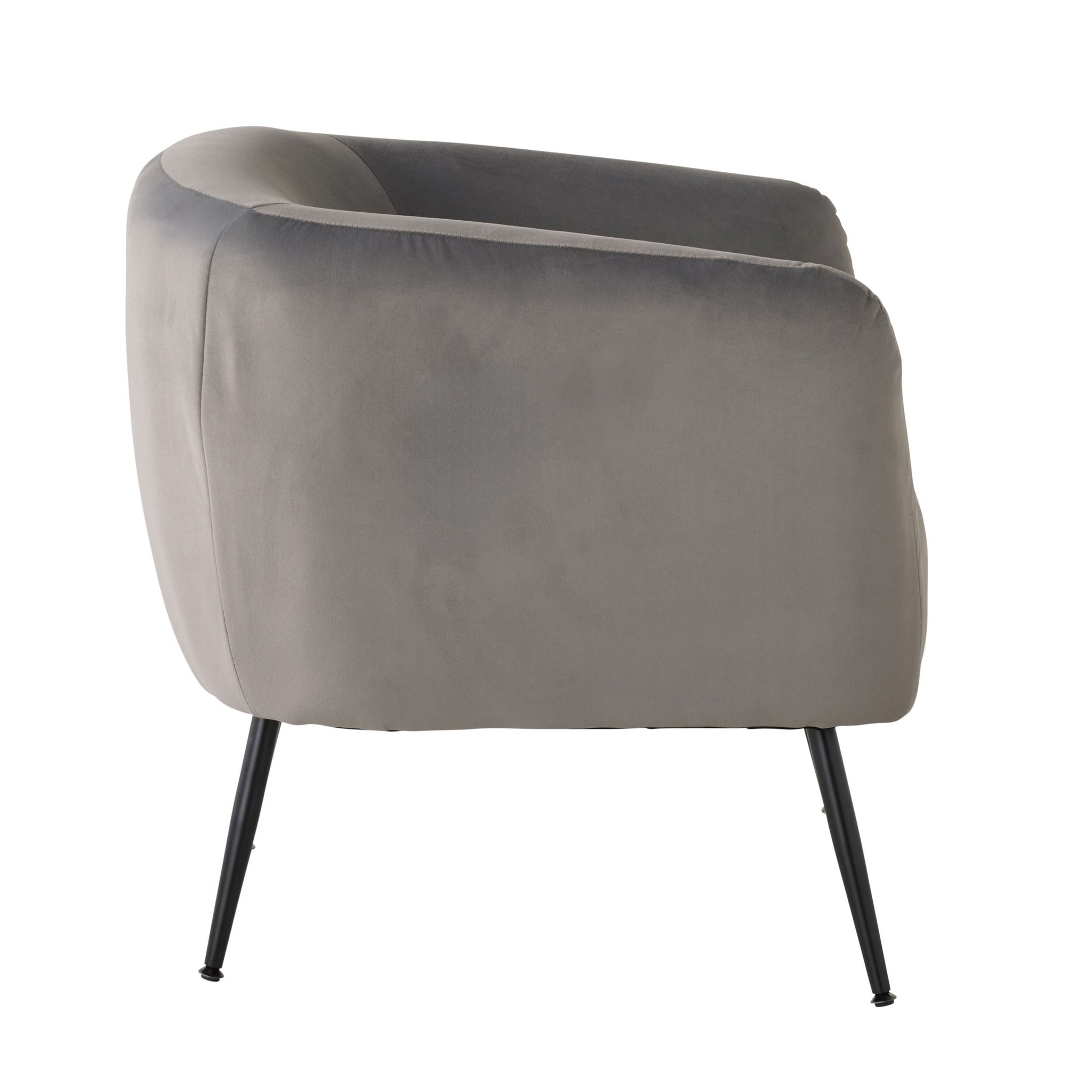 Kianna Occasional Chair Velvet Light Silver