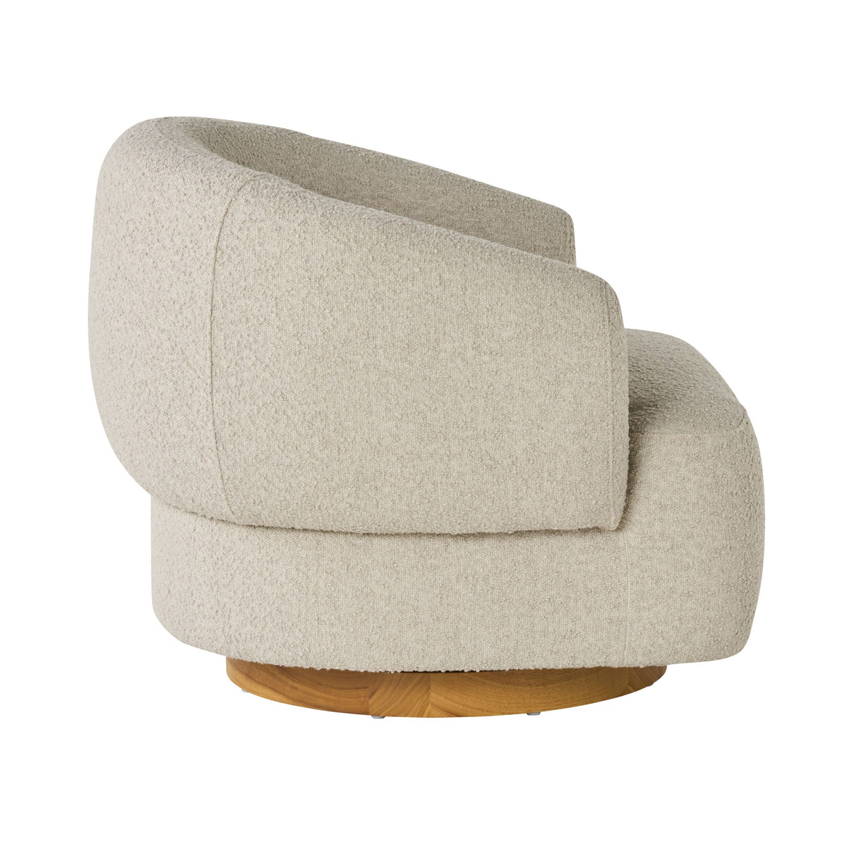 Lyra Swivel Occasional Chair Boucle Cloud Grey