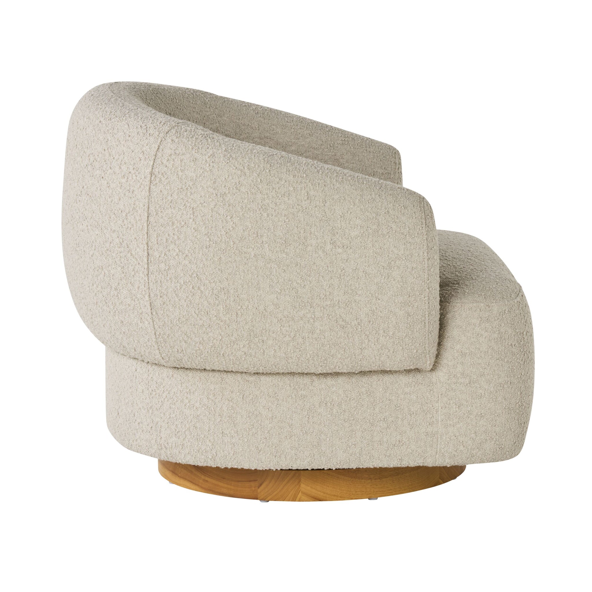 Lyra Swivel Occasional Chair Boucle Cloud Grey