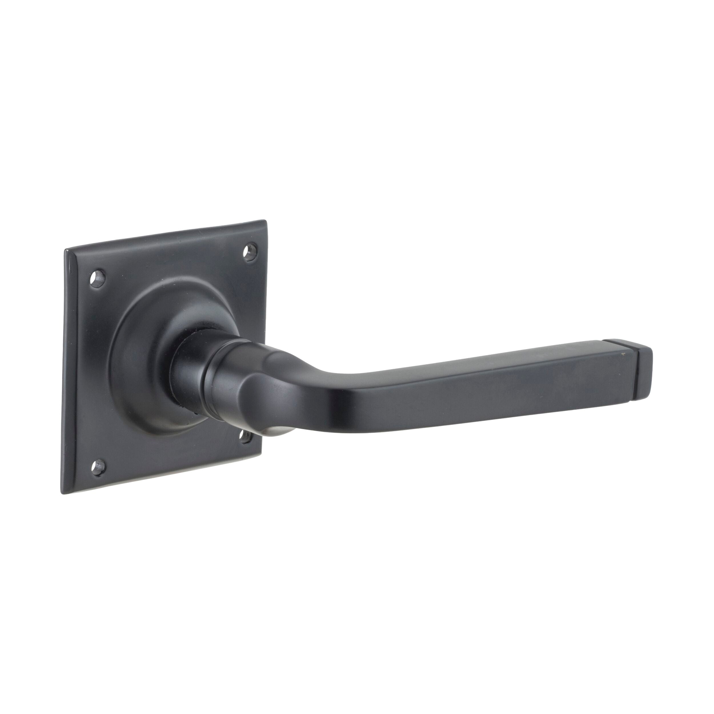 9628 Door Lever Menton Square Rose Pair Matte Black H60xW60xP70mm