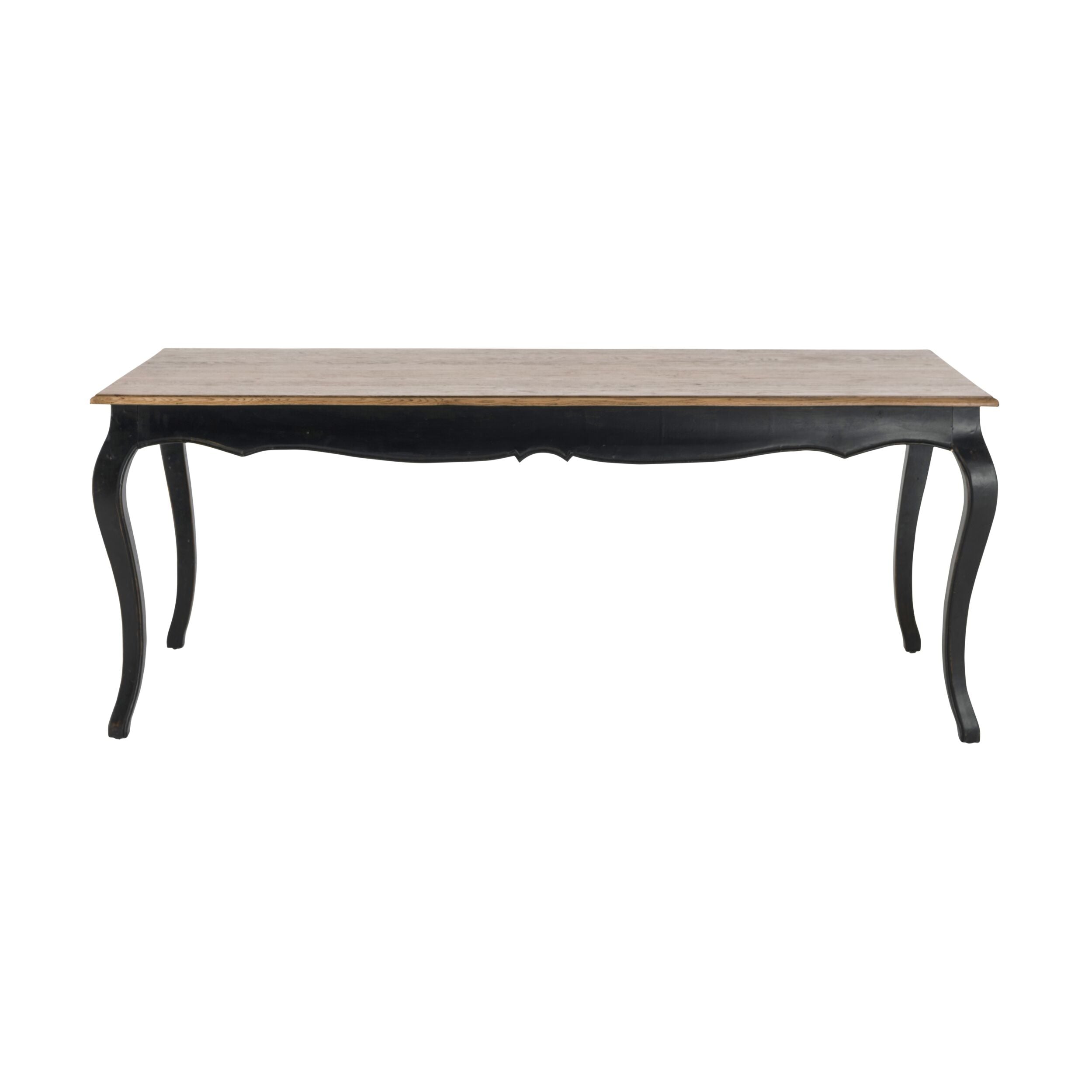 Provincial Oak Dining Table 200cm Black