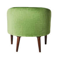 Freya Embroidered Occasional Chair Green Velvet