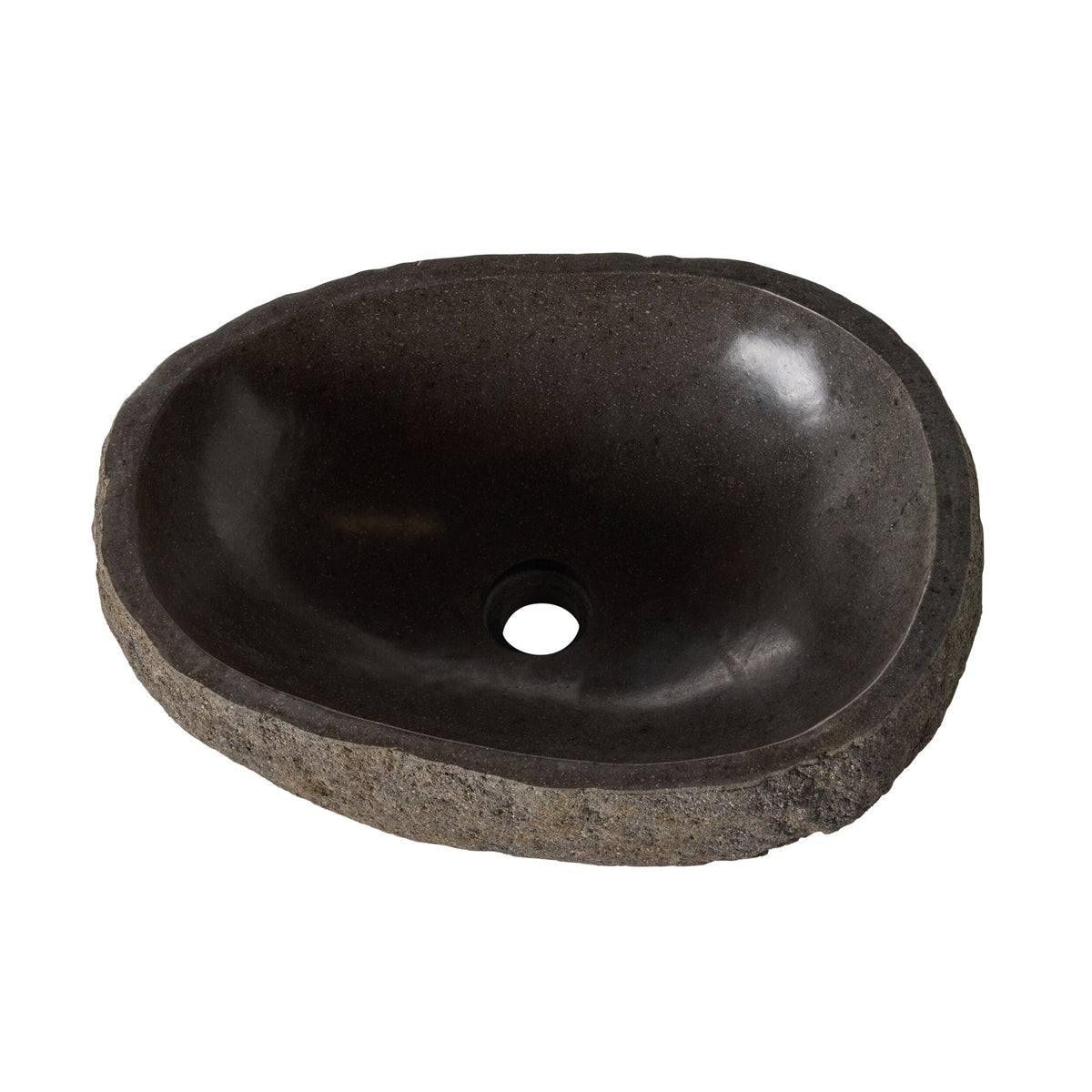 Andesite Natural Stone Basin 45-50x35-40x14cm