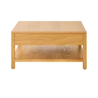 Avalon Square 2 Drawer Coffee Table Light Oak