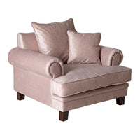 Lisette Luxe Velvet Armchair Pale Rose Custom C-008