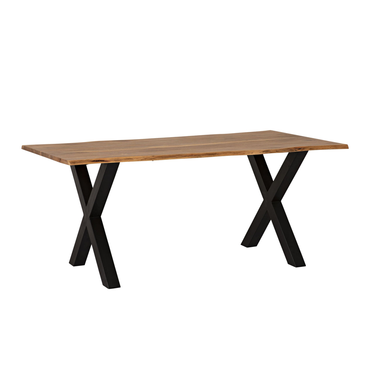 Live Edge Timber Dining Table with Cross Leg Base 180cm – Early Settler AU