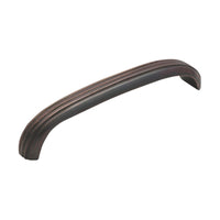 3445 Cabinet Pull Handle Deco Curved Large Antique Copper L125xW20xP25mm