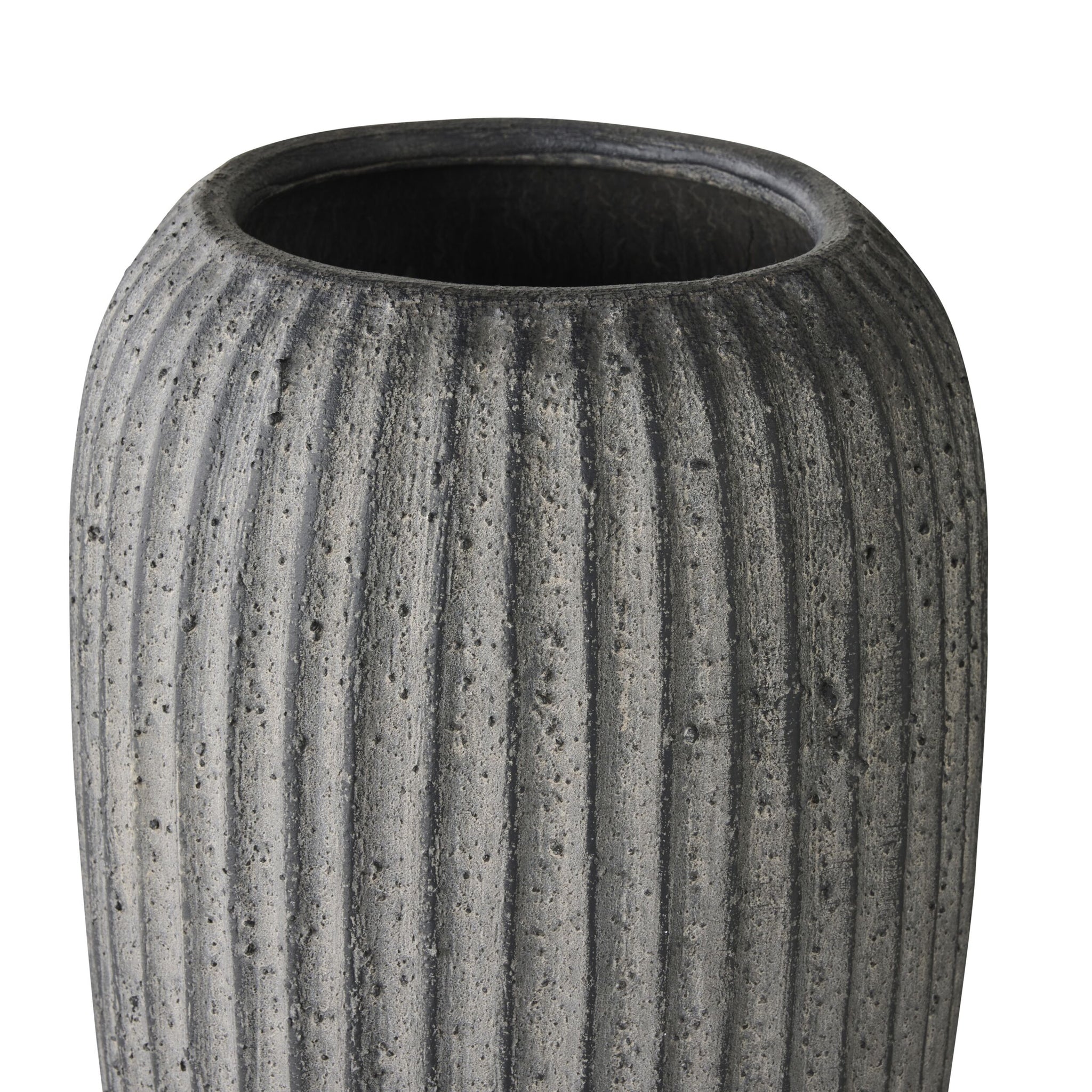 Ortiz Ribbed Tall Ceramic Vase