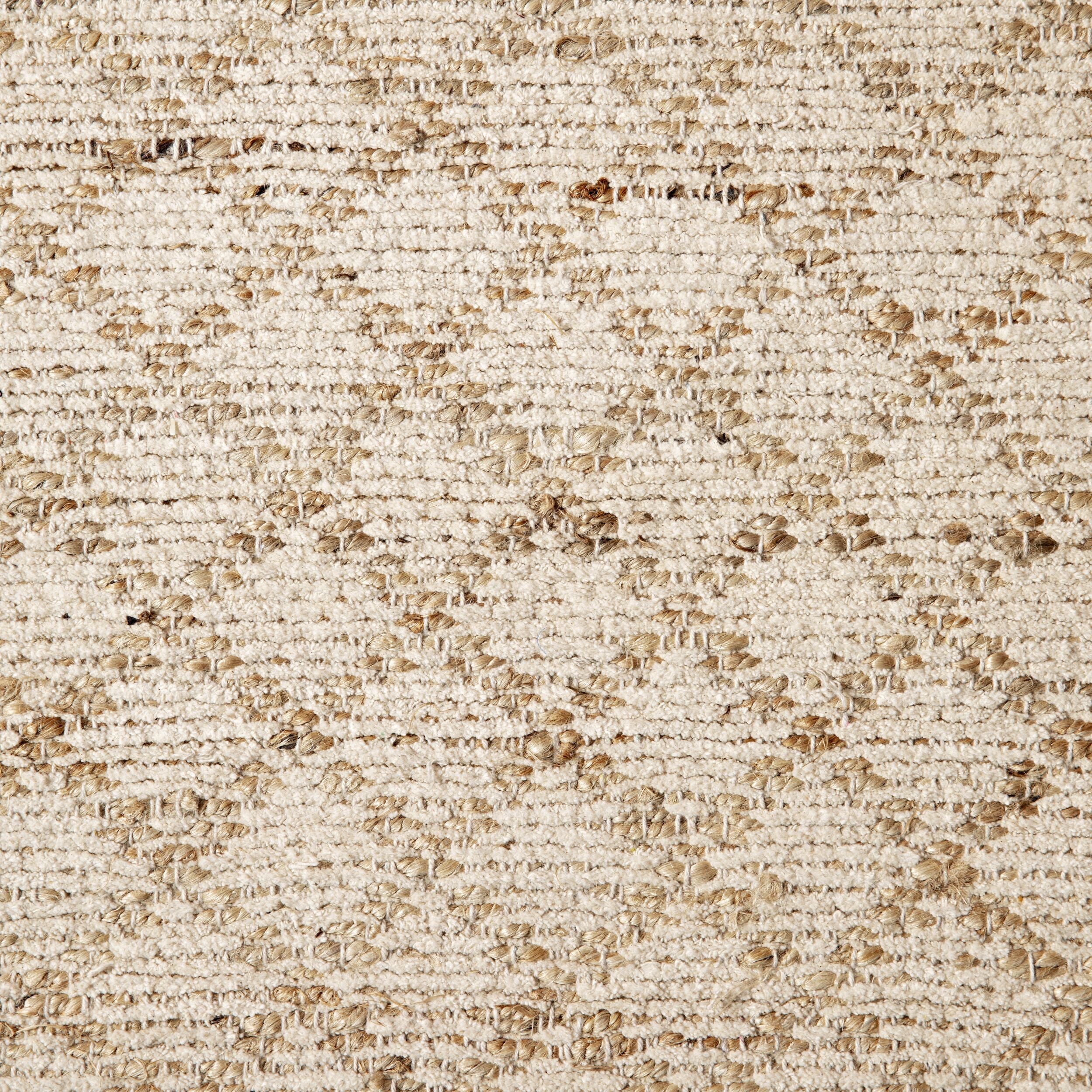 Kaya Diamond Board Chenille Woven Natural Cream Rug 150x80cm