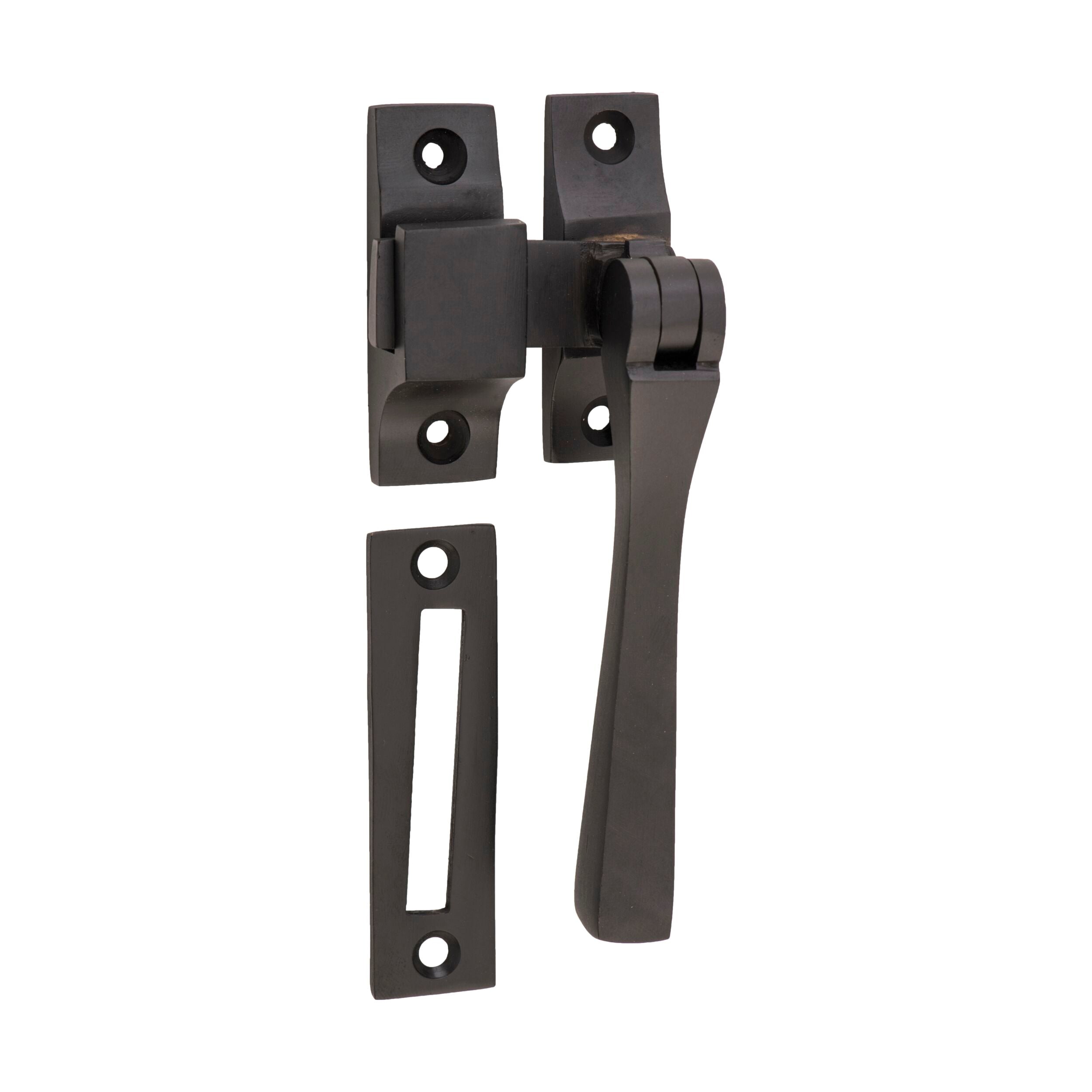 1823 Casement Fastener Square Matte Black W35xP30