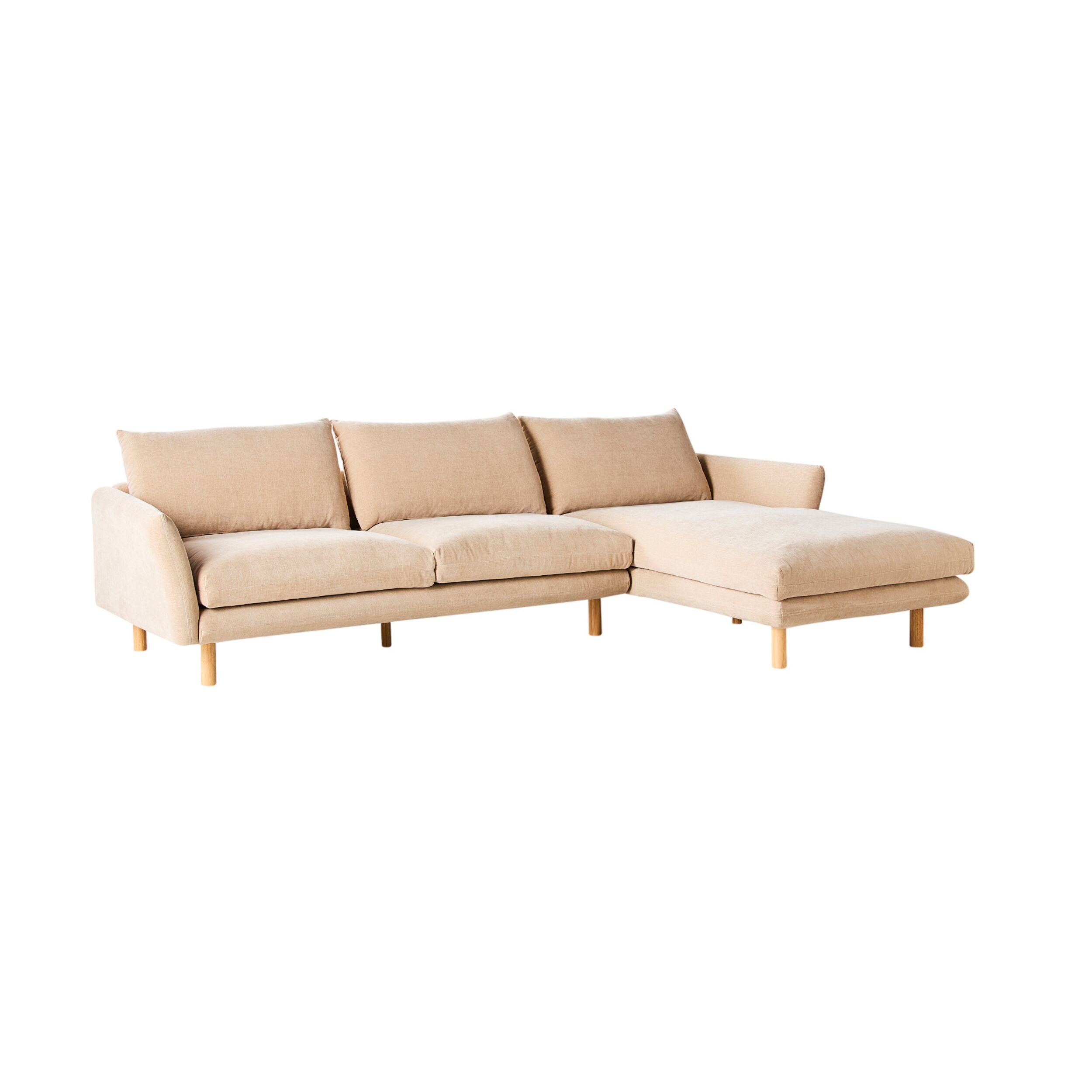 Austin 3 Seater Sofa with Right Hand Chaise Serenity Tortilla