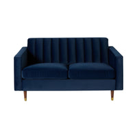 Stitch 2 Seater Velvet Sofa Indigo