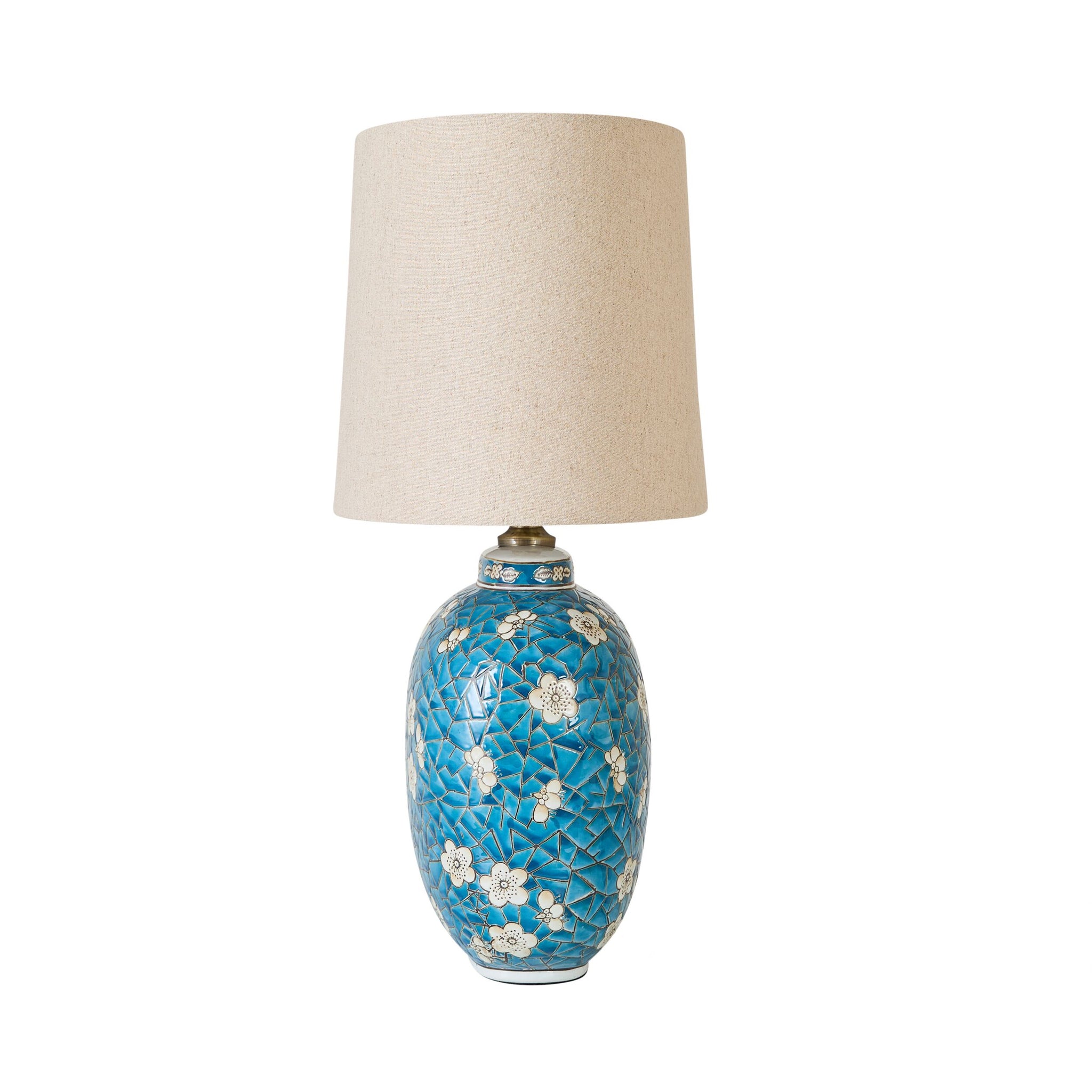 Cherry Blossom Table Lamp Blue 51cm