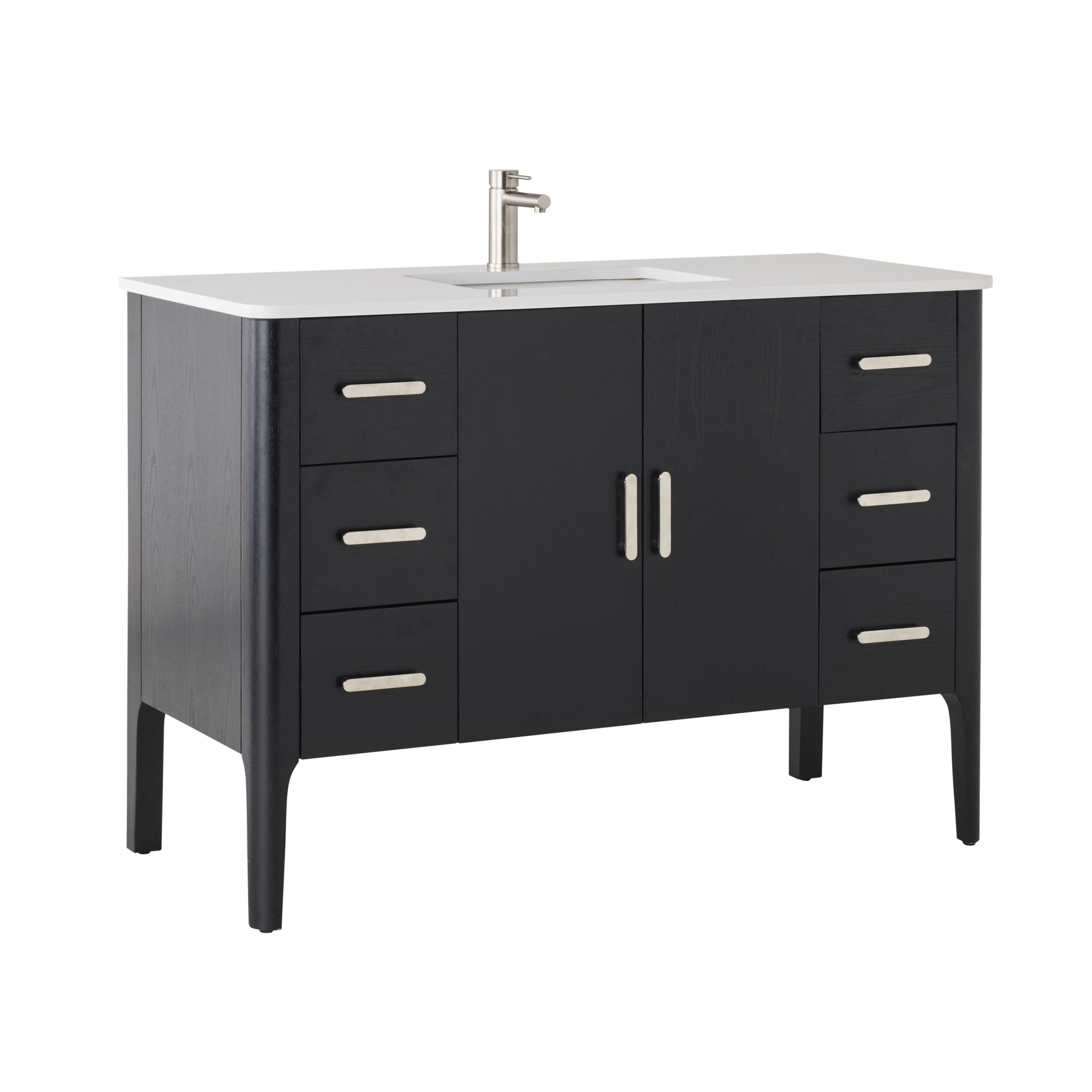 Odin Single Vanity Black Oak 1240mm