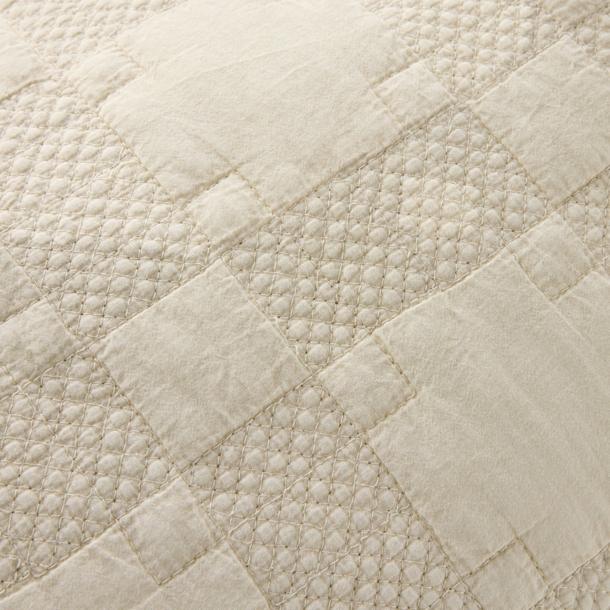 Soho Soft Washed Voile Quilted Coverlet Sand 220x240cm