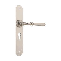 6560E Door Lever Reims Euro Pair Satin Nickel H240xW40xP70mm