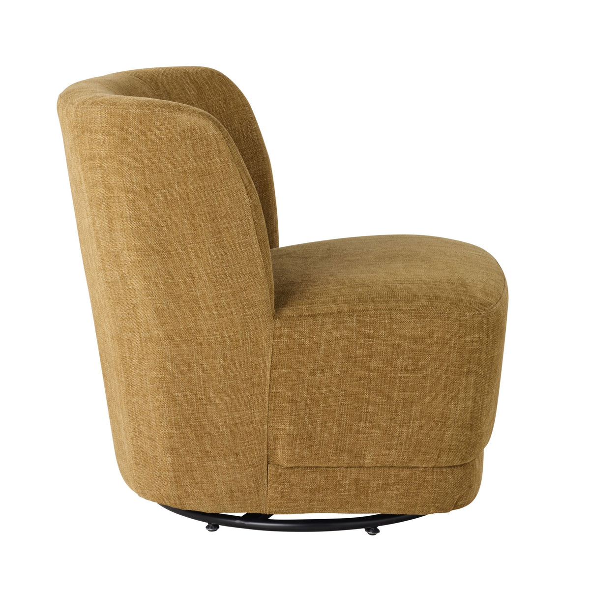 Amala Swivel Occasional Chair Mustard Weave