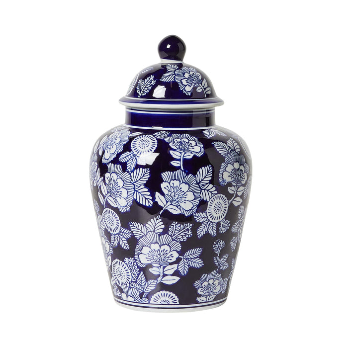 Celadon Tapestry Floral Ginger Jar 21x21x35cm