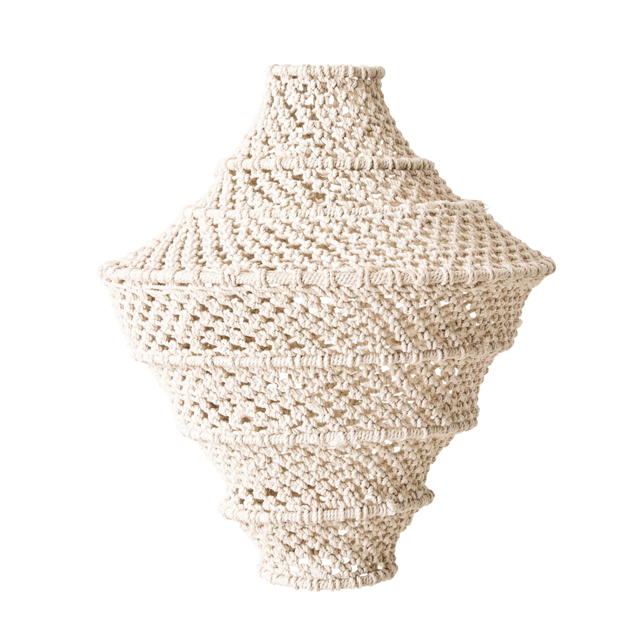 Julio Cotton Rope Pendant White 45x40cm - SHADE ONLY