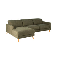 Dunaway 3 Seater Recliner Chaise Sofa Daintree Green