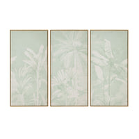 Sage Jungle Trio Framed Canvas Print 190x120cm