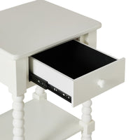 Maisie 1 Drawer Bedside White
