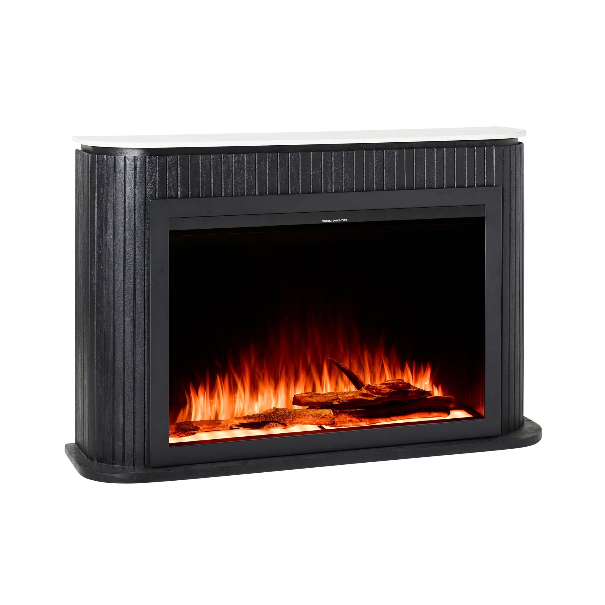 Deva Fireplace Black with Insert Package