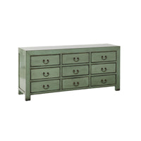 Sansha 9 Drawer Chest Sage Green