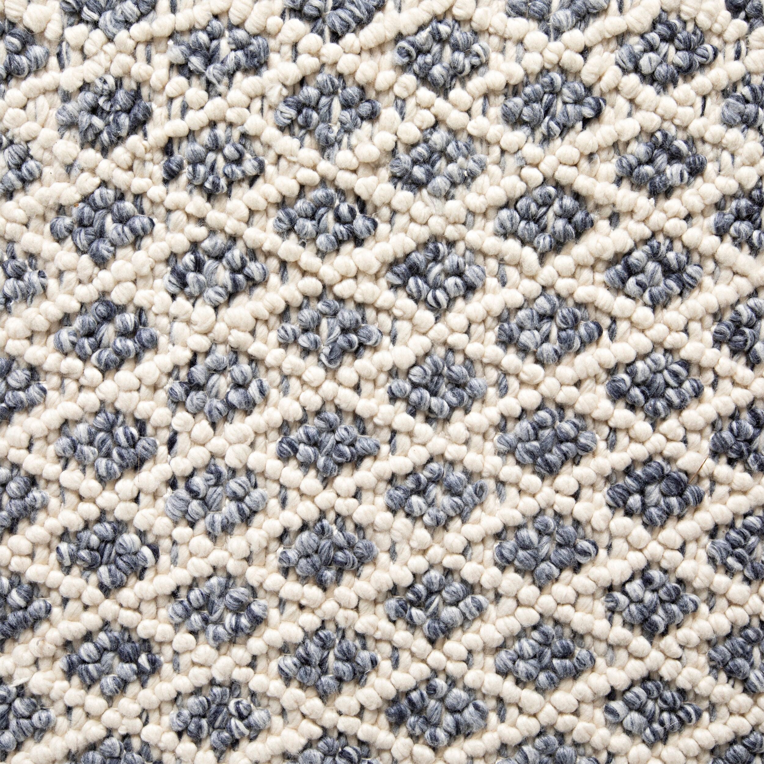 Kira Diamond Handwoven Blue & Cream Rug 300x240cm