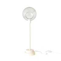 Vera Hammered Glass Table Lamp Off White 63cm