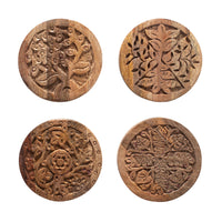 Parvani Set Of 4 Coasters 10x10x1cm