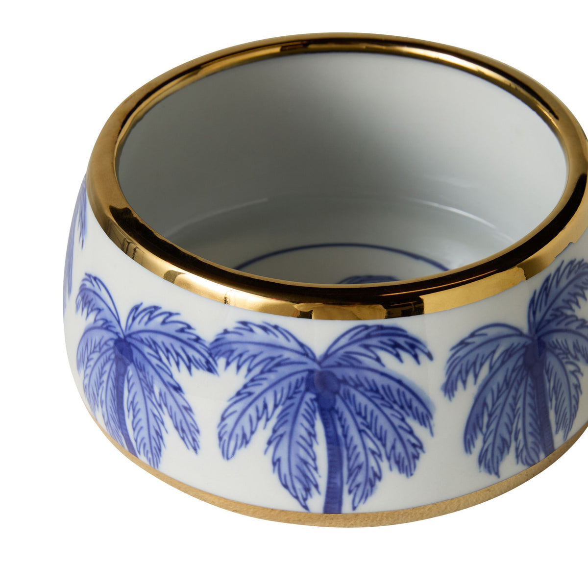 Celadon Sapphire Palm Pet Bowl 15.5cm