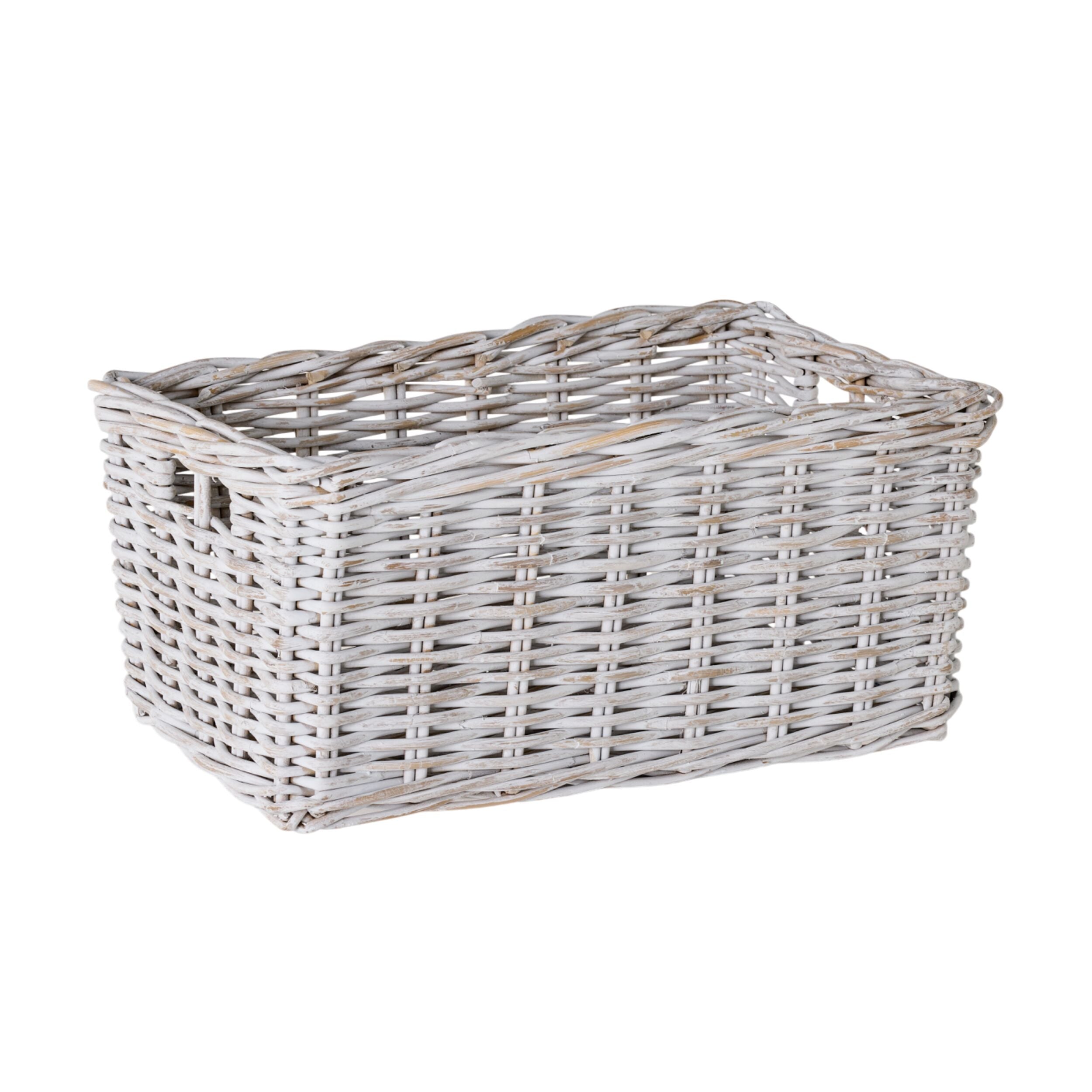 Lorne Basket Large White Wash 55x35x26cm