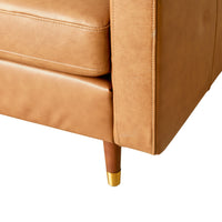 Stitch Leather Armchair Dakota Saddle