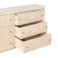 Deva 6 Drawer Chest with Marble Top