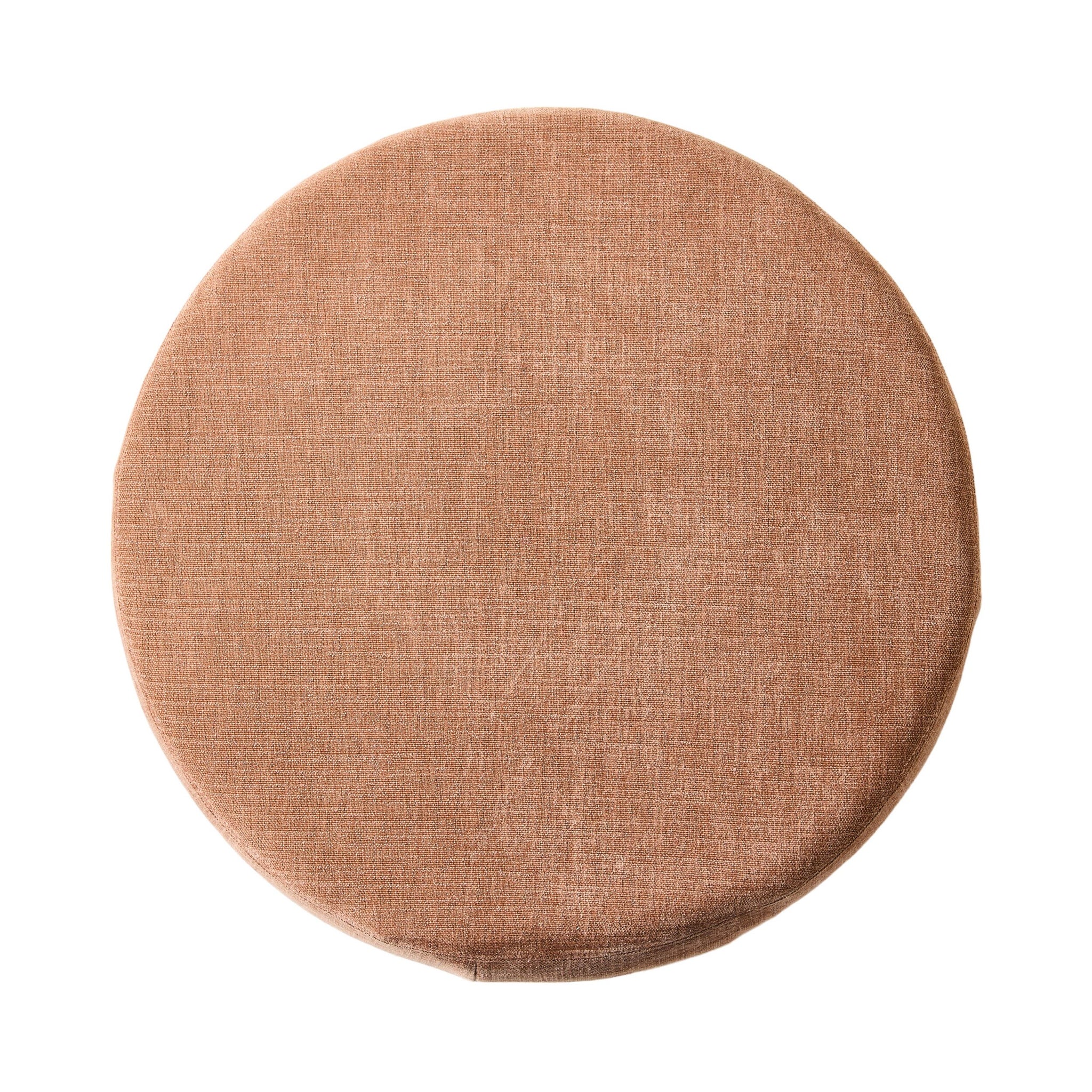 A cushion from the Tango Round Ottoman Large collection, showcasing a dusty pink polyester weave fabric cover on a white background.