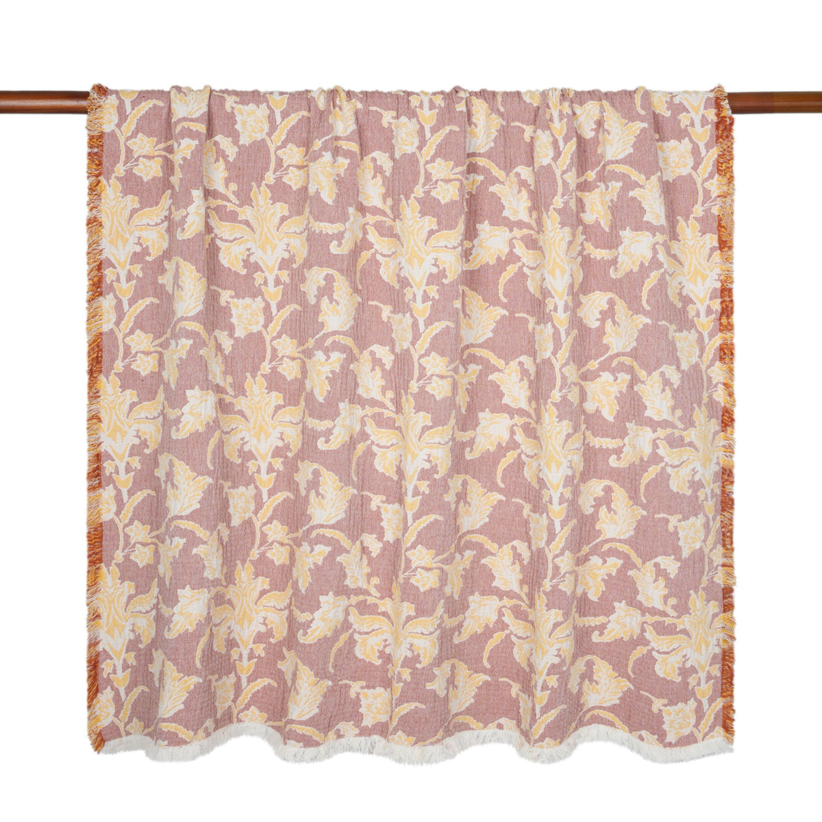 Jacquard Garden Cotton Throw 130x170cm Brocade