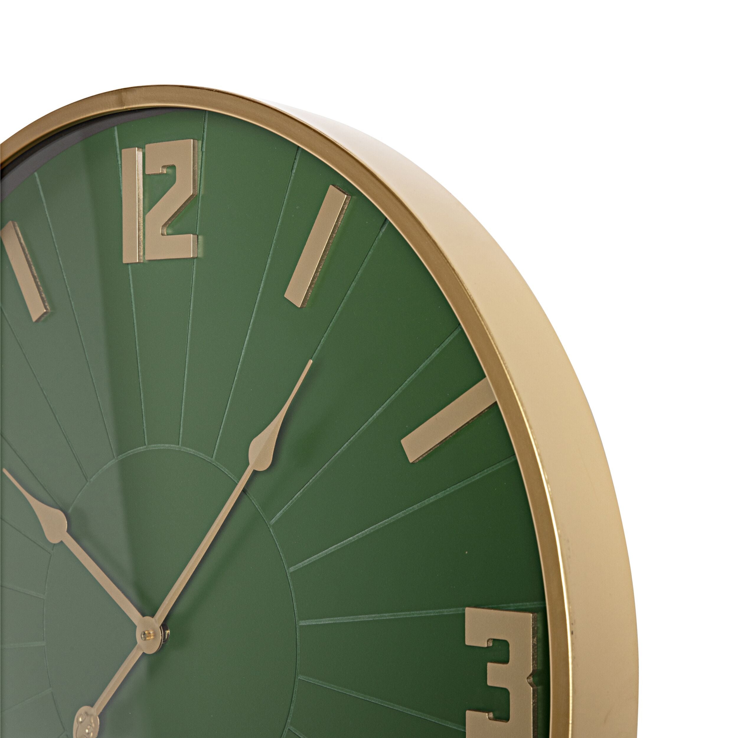 BeyondTime Green and Gold Wall Clock 68cm