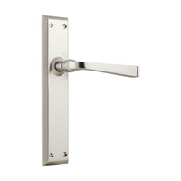 6557 Door Lever Menton Latch Pair Satin Nickel H225xW50xP75mm