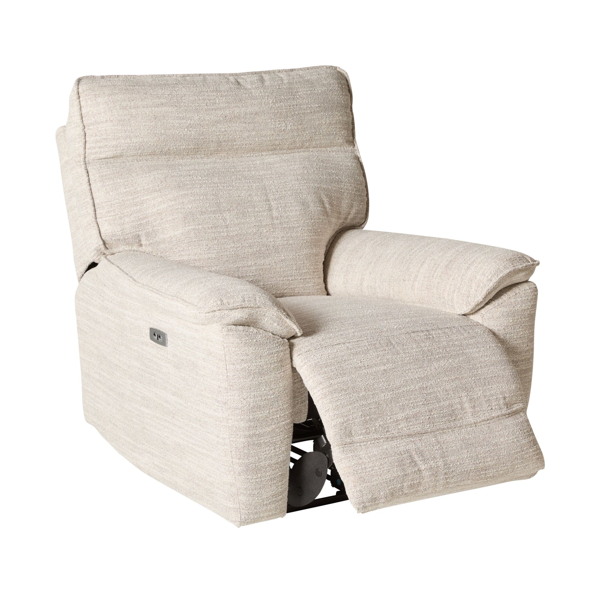Dillon 1 Seater Recliner Natural Textured Slub