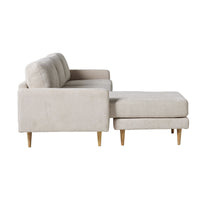 Boden 3 Seater Sofa with Reversible Chaise Sorrento Almond