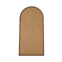 Walnut Wooden Arched Floor Mirror
