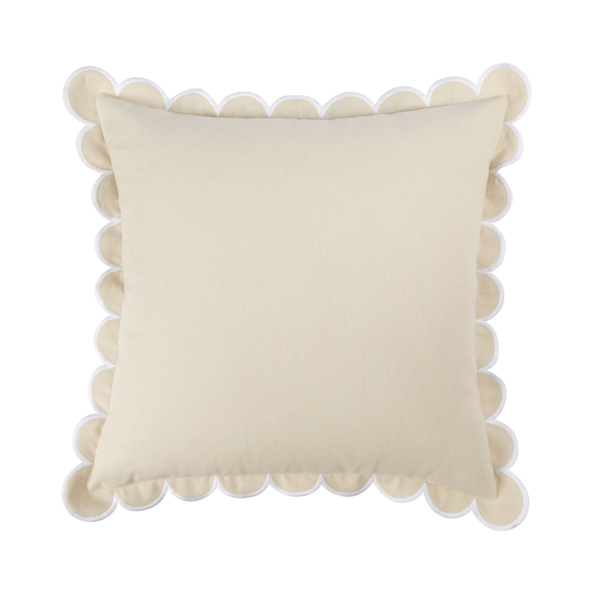 Aerin Scallop Cushion Sand 45cm