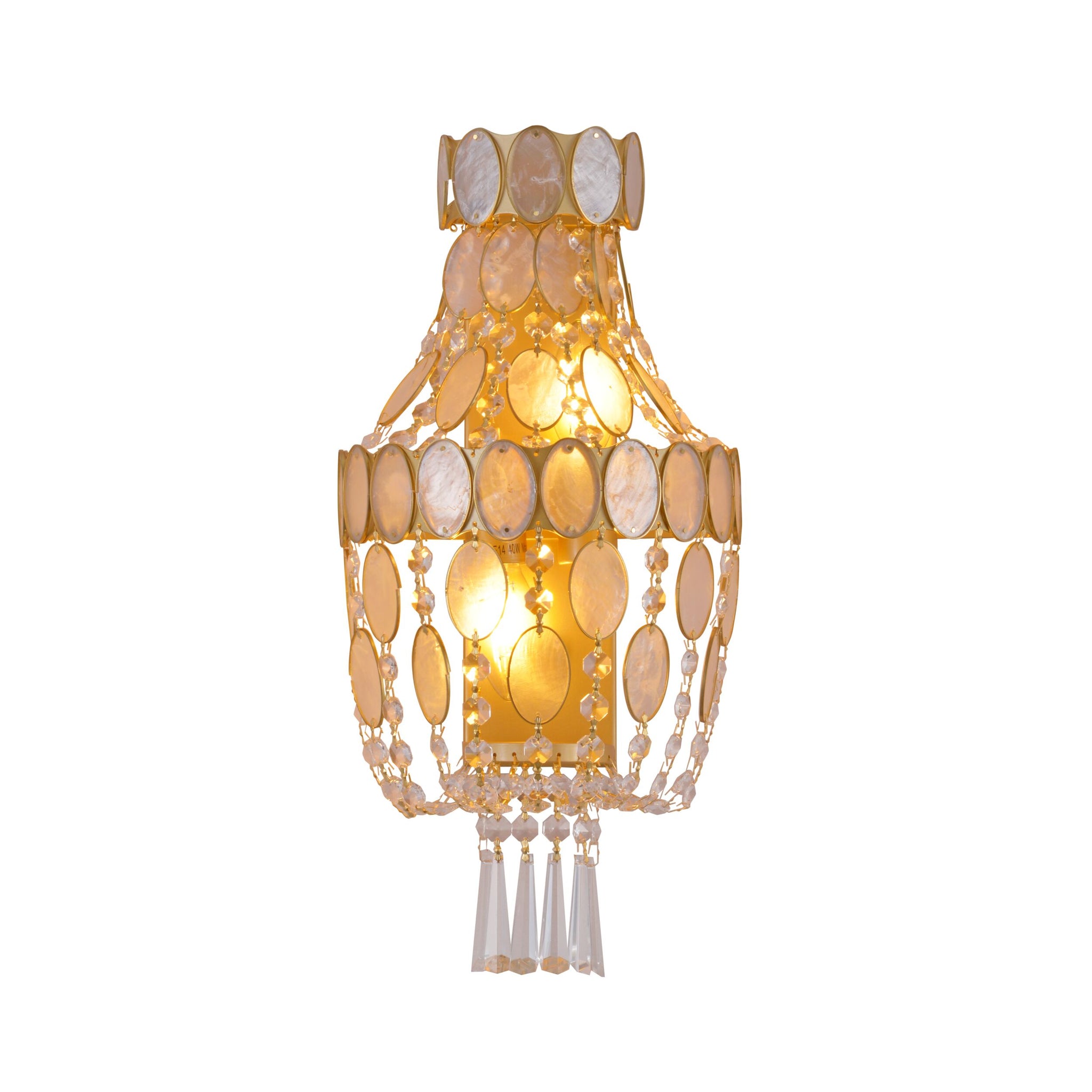 Isadora 3 Light Capiz Wall Light